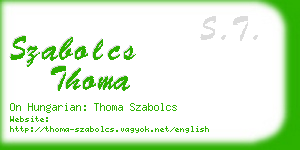 szabolcs thoma business card